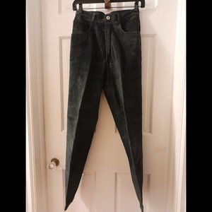 David Brooks Suede Leather, Black Jeans